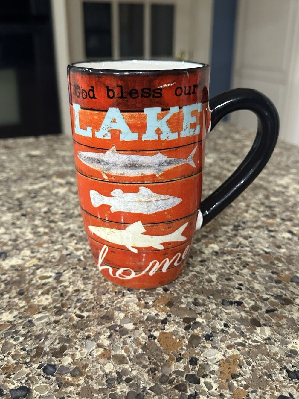 God bless Our Lake Home XL Coffee Mug